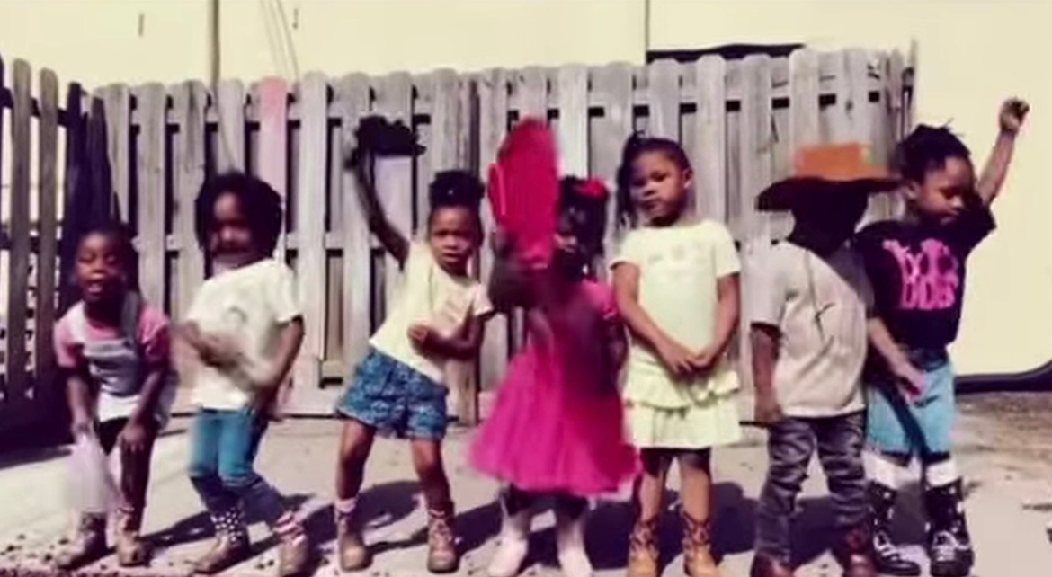 LearningTree children dancing together outside